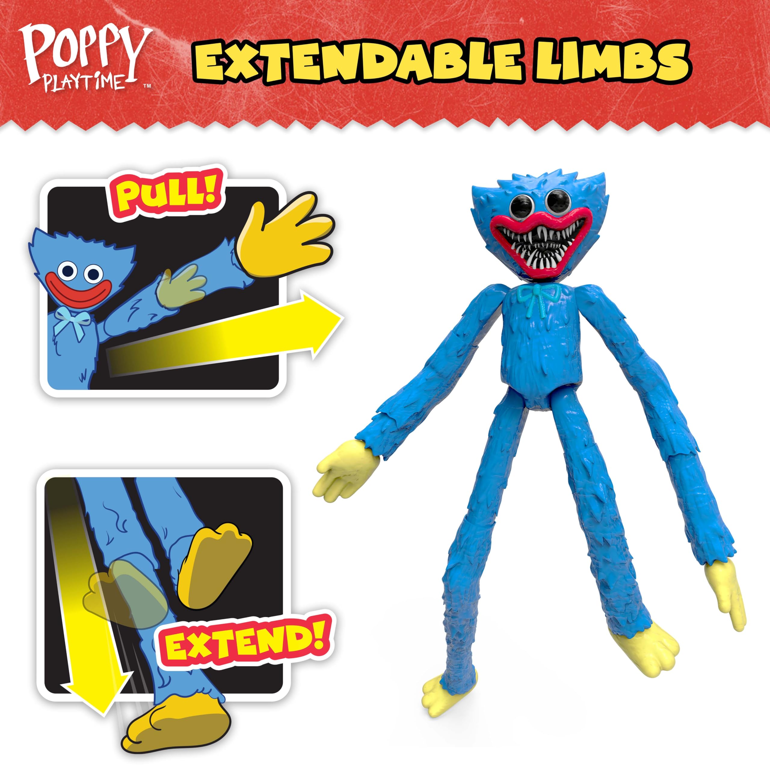 Amazon.com: Poppy Playtime – Huggy Wuggy Extendable Face-Changing